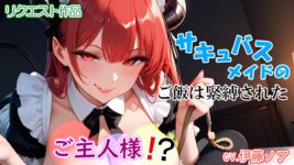 【シチュエーションボイス／お姉さん／女性優位／ドMホイホイ／緊縛／猿轡／目隠し／人外／敬語】サキュバスメイドのご飯は緊縛されたご主人様！？のイメージ画像